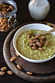 Amaranth, millet and rice porridge with roasted almonds