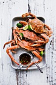 Grilled crabs with a chilli and garlic dip (Thailand)