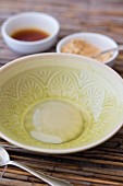 Mizu Shingen Mochi (Japanese raindrop cake) in a bowl