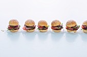 Mini burgers with grilled lamb fillets