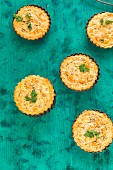 Smoked trout tartlets (seen from above)