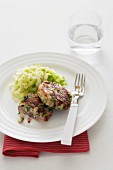 Corned Beef Patties with Braised Cabbage