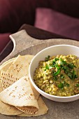 Indian Dhal with Naan Bread