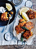 Carrot, precorino and sage fritters