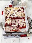 Red Velvet slices with raspberries (USA)