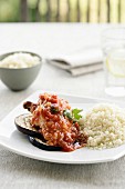 Moroccan Chicken with Eggplant and Couscous