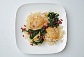 Chicken pilau with spinach and barberries