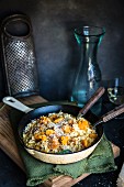 Risotto with butternut squash and parmesan cheese