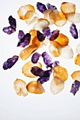 Colourful potato chips