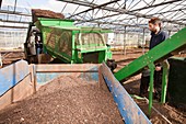 Riddling compost