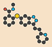 Axitinib cancer drug molecule