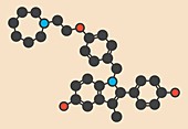 Bazedoxifene drug molecule