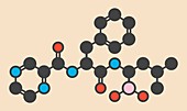 Bortezomib cancer drug molecule