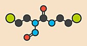 Carmustine cancer drug molecule