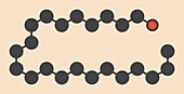 Docosanol antiviral drug molecule