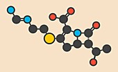 Imipenem antibiotic drug molecule