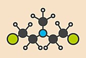 Chlormethine cancer drug molecule
