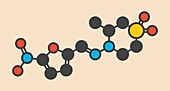 Nifurtimox antiparasitic drug molecule