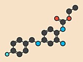 Retigabine anticonvulsant drug molecule