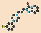 Trazodone antidepressant drug molecule