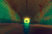 Tunnel with yellow light