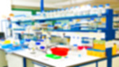 Blurred image of a laboratory