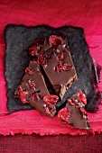 Dark chocolate with dried cranberries