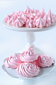 Pink mini meringues