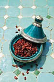 Dried barberries in a tagine