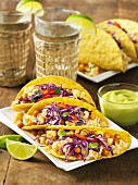 Tacos with roasted cauliflower and chickpeas