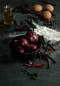 Cooked beetroot in a bowl