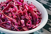Sautéed red cabbage with caraway seeds