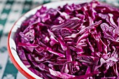 Fresh red cabbage, sliced
