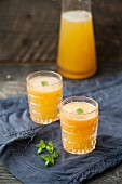 Citrus fruit juice made with oranges, grapefruit, lemon and mint