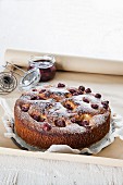 Olive oil cake with cherries