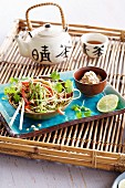 Vegetable salad and tea (Asia)