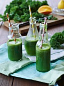 Kale smoothies with orange and ginger