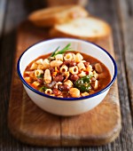 Bean soup with ditalini pasta
