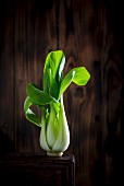Bok choy on a wooden table