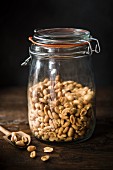Peanuts in a preserving jar