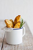 Oven-roasted potato wedges with Italian herbs and olive oil