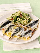 Sardine e couscous (sardines with a couscous salad, Italy)