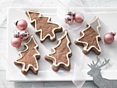 Chocolate Christmas tree biscuits