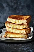 A stack of cheese toasties