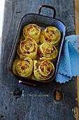 Cabbage rolls in a baking dish