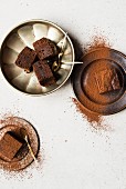 Miso chocolate brownies (seen from above)
