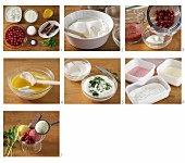 Maracuja-, Basilikum- & Kirscheis auf Joghurt zubereiten