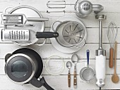 Various mechanical and electric kitchen devices and utensils