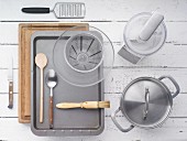 Kitchen utensils for making polenta and vegetables