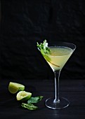 South Side cocktail made with gin, lime juice and mint